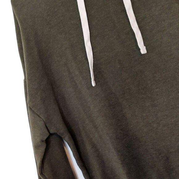 Buffalo David Bitton Olive Green Pullover Hoodie Sweatshirt Size Medium - Picture 4 of 6